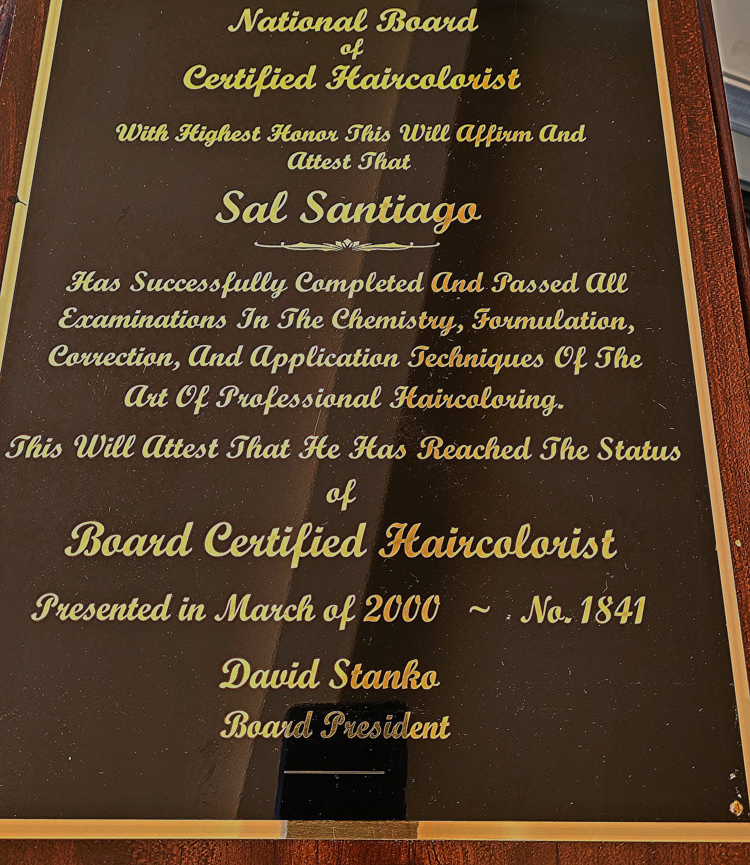Sal Santiago hair work 2