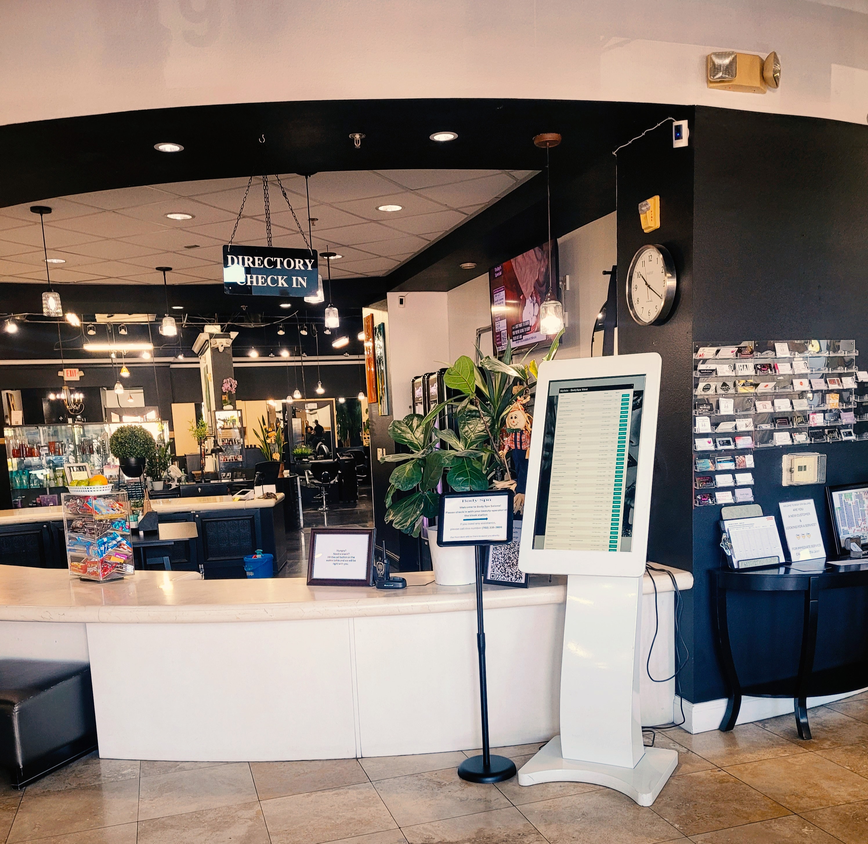 Body Spa Salon reception and check-in area